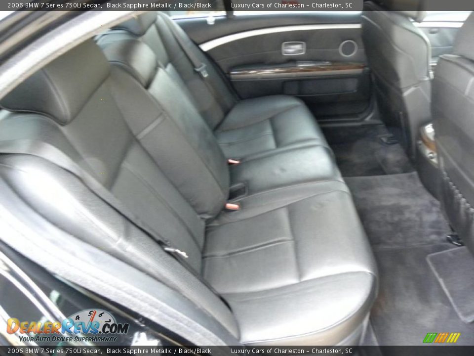 2006 BMW 7 Series 750Li Sedan Black Sapphire Metallic / Black/Black Photo #12
