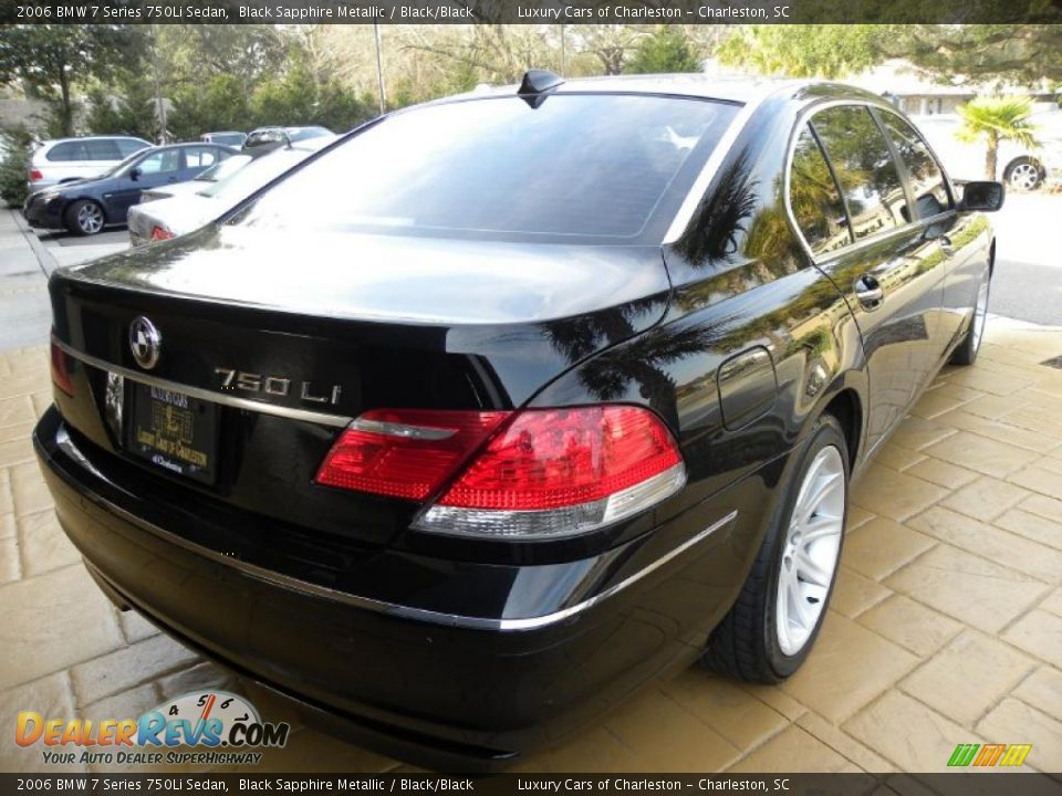 2006 BMW 7 Series 750Li Sedan Black Sapphire Metallic / Black/Black Photo #14