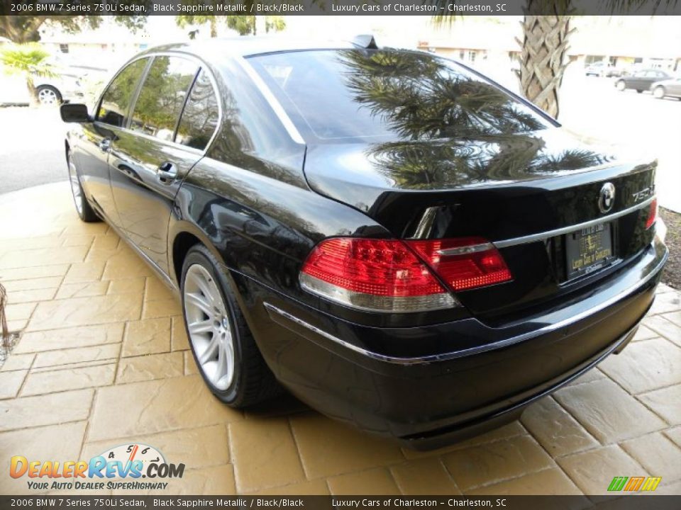 2006 BMW 7 Series 750Li Sedan Black Sapphire Metallic / Black/Black Photo #16