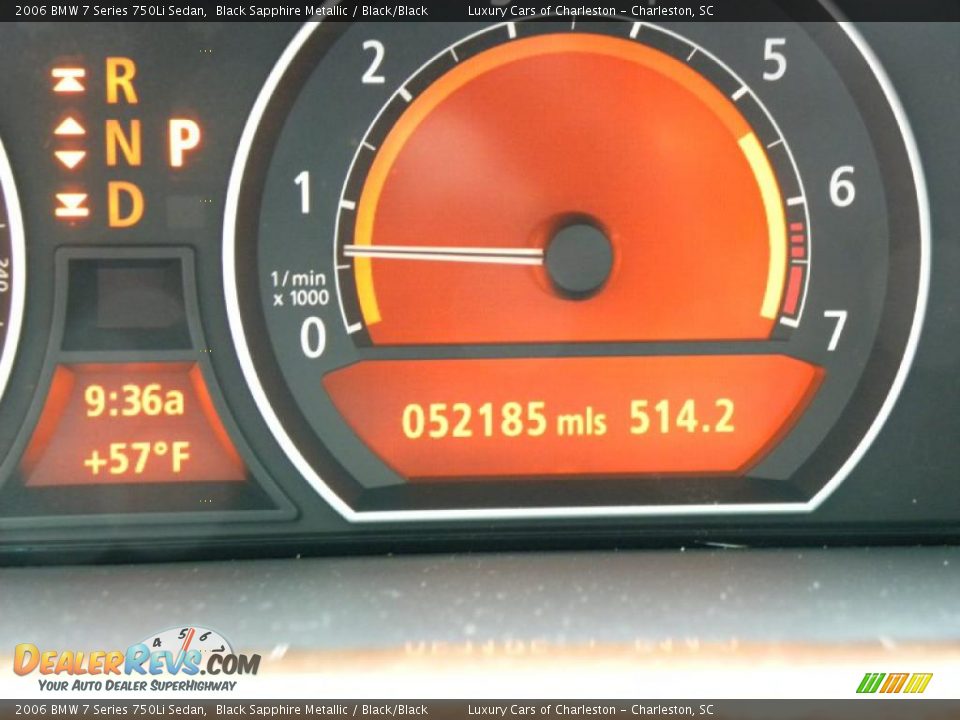 2006 BMW 7 Series 750Li Sedan Black Sapphire Metallic / Black/Black Photo #23