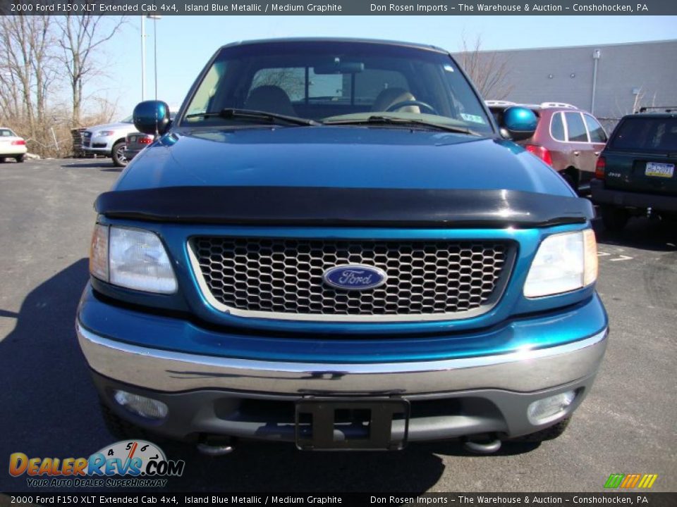 2000 Ford F150 XLT Extended Cab 4x4 Island Blue Metallic / Medium Graphite Photo #3