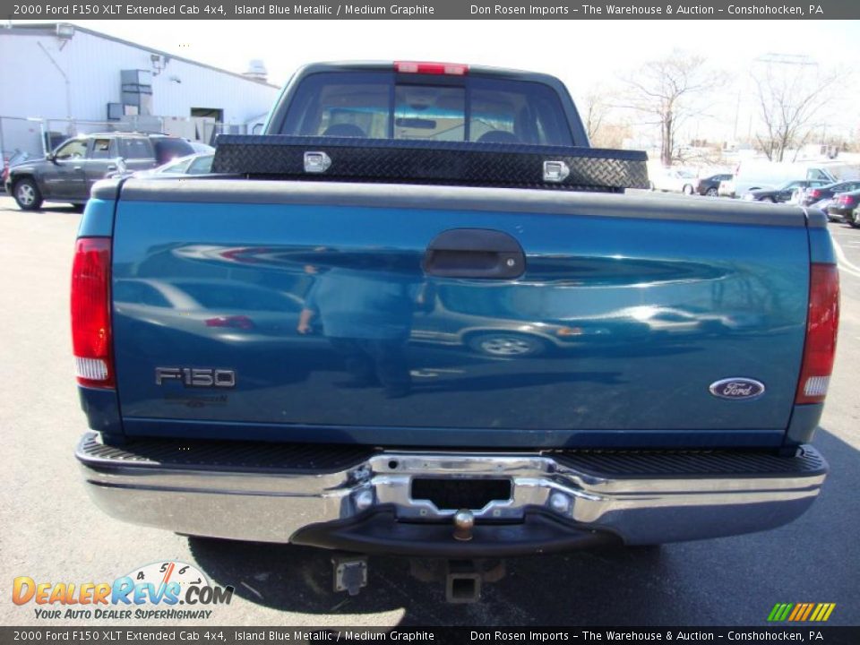 2000 Ford F150 XLT Extended Cab 4x4 Island Blue Metallic / Medium Graphite Photo #8