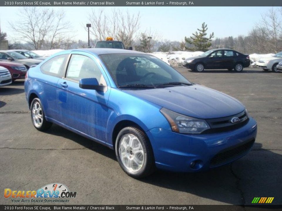 2010 Ford Focus SE Coupe Blue Flame Metallic / Charcoal Black Photo #1