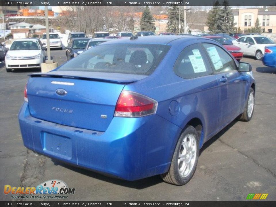 2010 Ford Focus SE Coupe Blue Flame Metallic / Charcoal Black Photo #3
