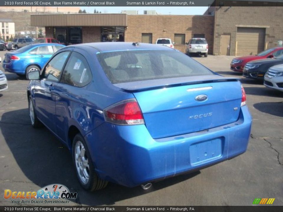 2010 Ford Focus SE Coupe Blue Flame Metallic / Charcoal Black Photo #5