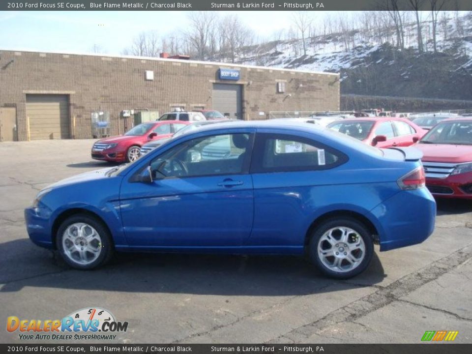 2010 Ford Focus SE Coupe Blue Flame Metallic / Charcoal Black Photo #6