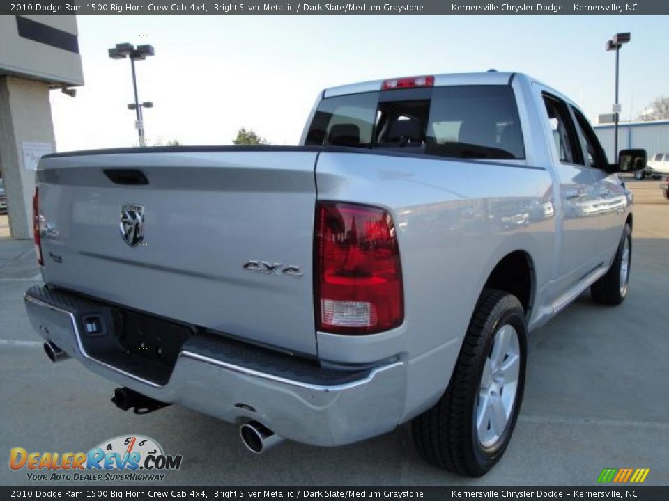 2010 Dodge Ram 1500 Big Horn Crew Cab 4x4 Bright Silver Metallic / Dark Slate/Medium Graystone Photo #3