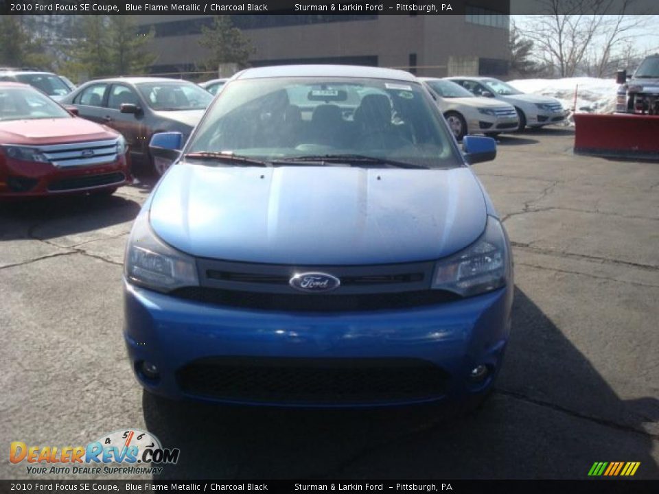 2010 Ford Focus SE Coupe Blue Flame Metallic / Charcoal Black Photo #11