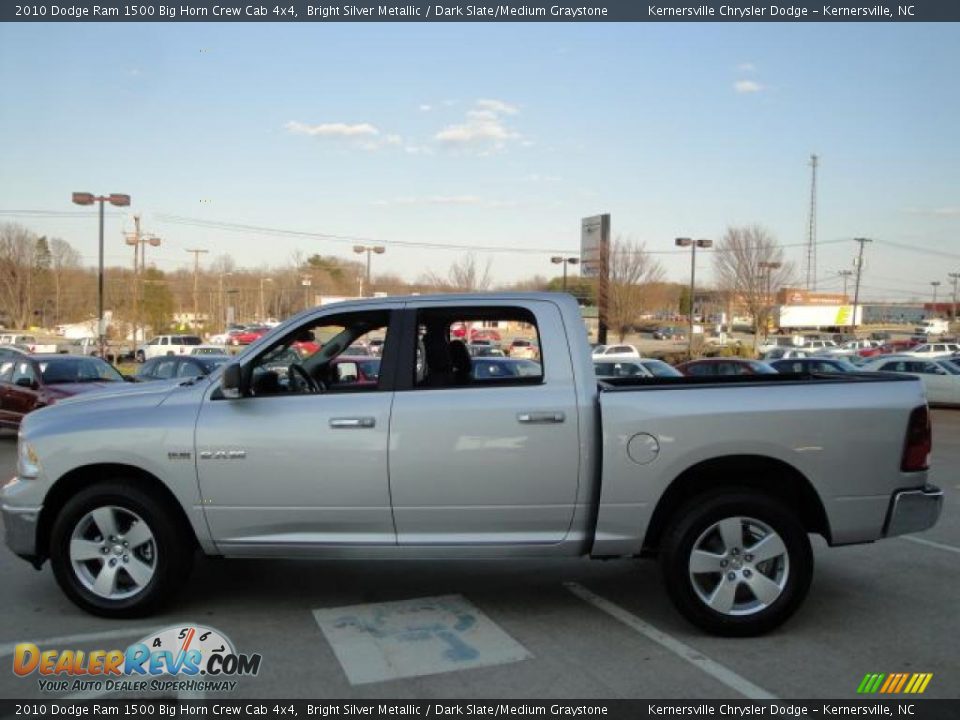 2010 Dodge Ram 1500 Big Horn Crew Cab 4x4 Bright Silver Metallic / Dark Slate/Medium Graystone Photo #6