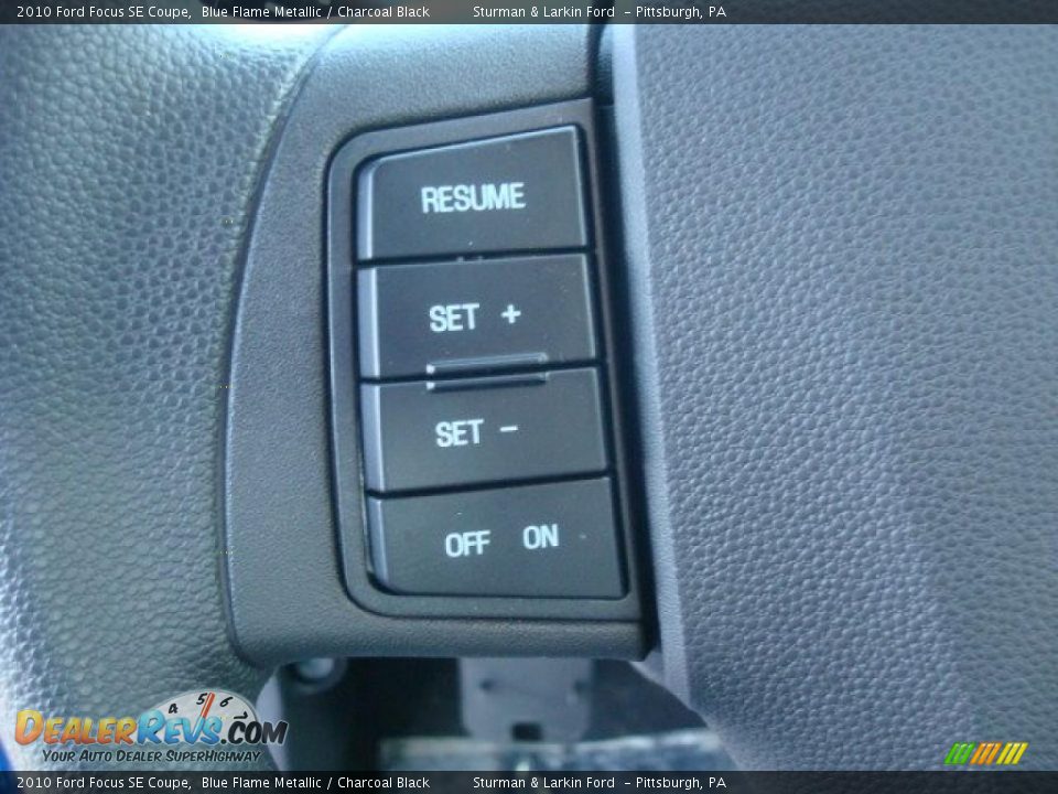 2010 Ford Focus SE Coupe Blue Flame Metallic / Charcoal Black Photo #17
