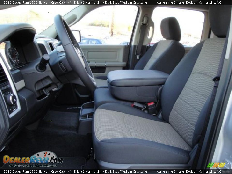 2010 Dodge Ram 1500 Big Horn Crew Cab 4x4 Bright Silver Metallic / Dark Slate/Medium Graystone Photo #15