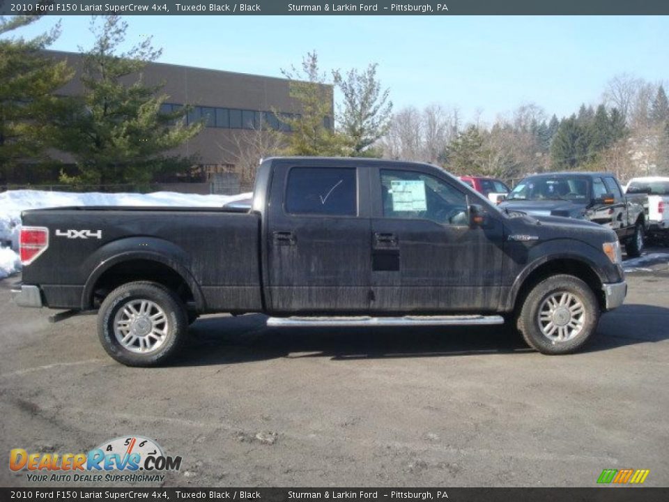 2010 Ford F150 Lariat SuperCrew 4x4 Tuxedo Black / Black Photo #2