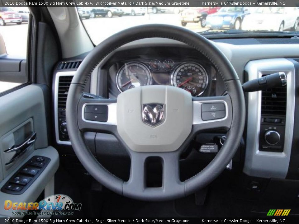 2010 Dodge Ram 1500 Big Horn Crew Cab 4x4 Bright Silver Metallic / Dark Slate/Medium Graystone Photo #19