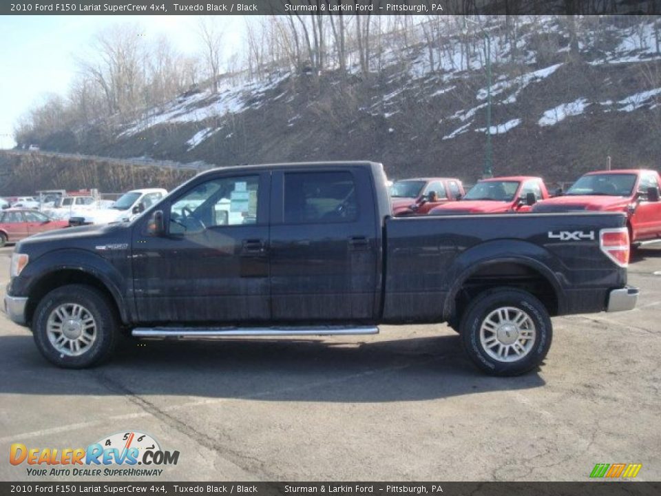 2010 Ford F150 Lariat SuperCrew 4x4 Tuxedo Black / Black Photo #6