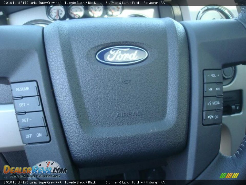 2010 Ford F150 Lariat SuperCrew 4x4 Tuxedo Black / Black Photo #18