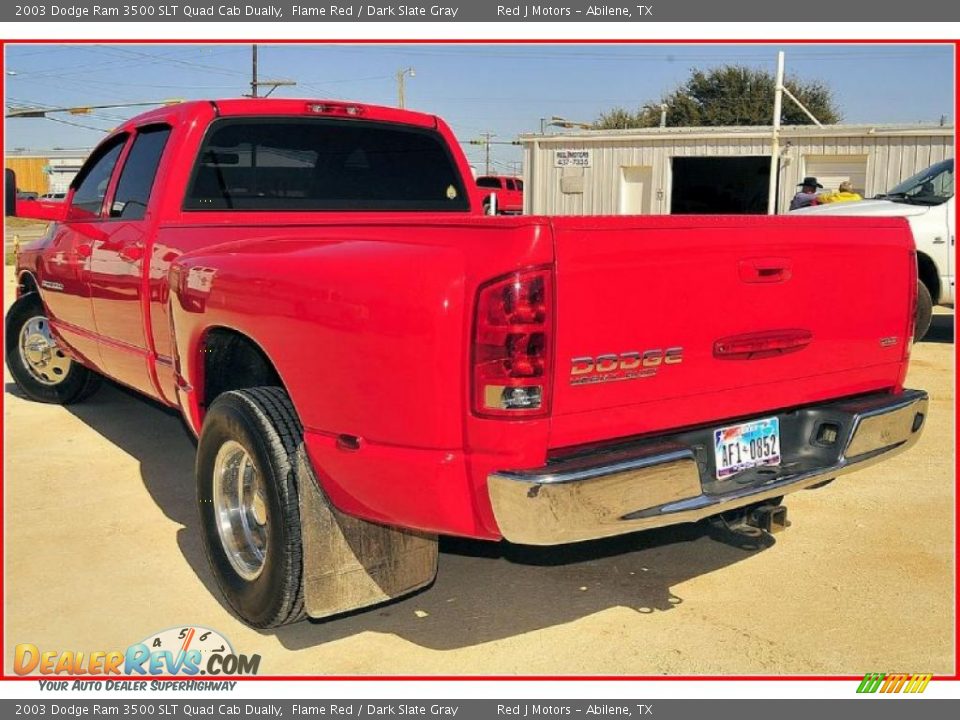 2003 Dodge Ram 3500 SLT Quad Cab Dually Flame Red / Dark Slate Gray Photo #3