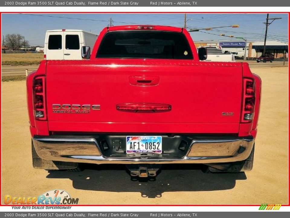 2003 Dodge Ram 3500 SLT Quad Cab Dually Flame Red / Dark Slate Gray Photo #4