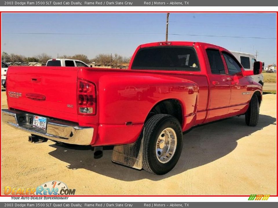 2003 Dodge Ram 3500 SLT Quad Cab Dually Flame Red / Dark Slate Gray Photo #8