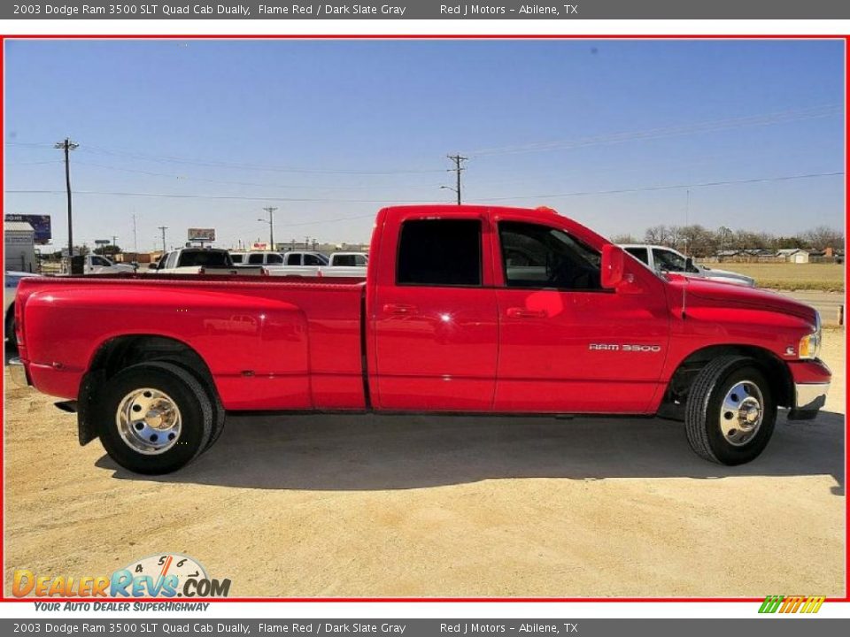 2003 Dodge Ram 3500 SLT Quad Cab Dually Flame Red / Dark Slate Gray Photo #9