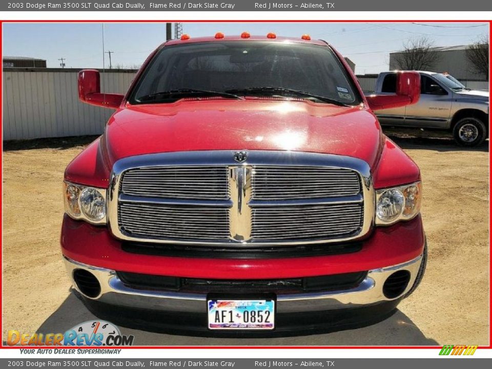 2003 Dodge Ram 3500 SLT Quad Cab Dually Flame Red / Dark Slate Gray Photo #11