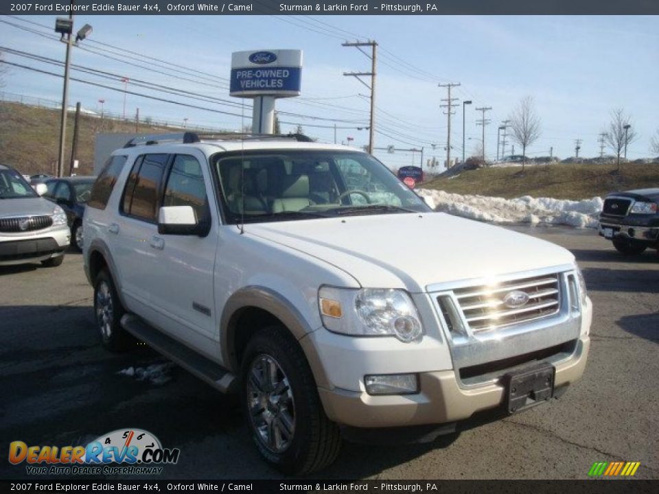 2007 Ford Explorer Eddie Bauer 4x4 Oxford White / Camel Photo #1