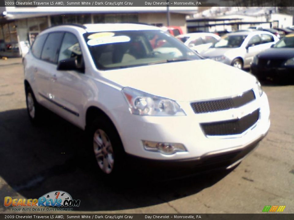 2009 Chevrolet Traverse LS AWD Summit White / Dark Gray/Light Gray Photo #2