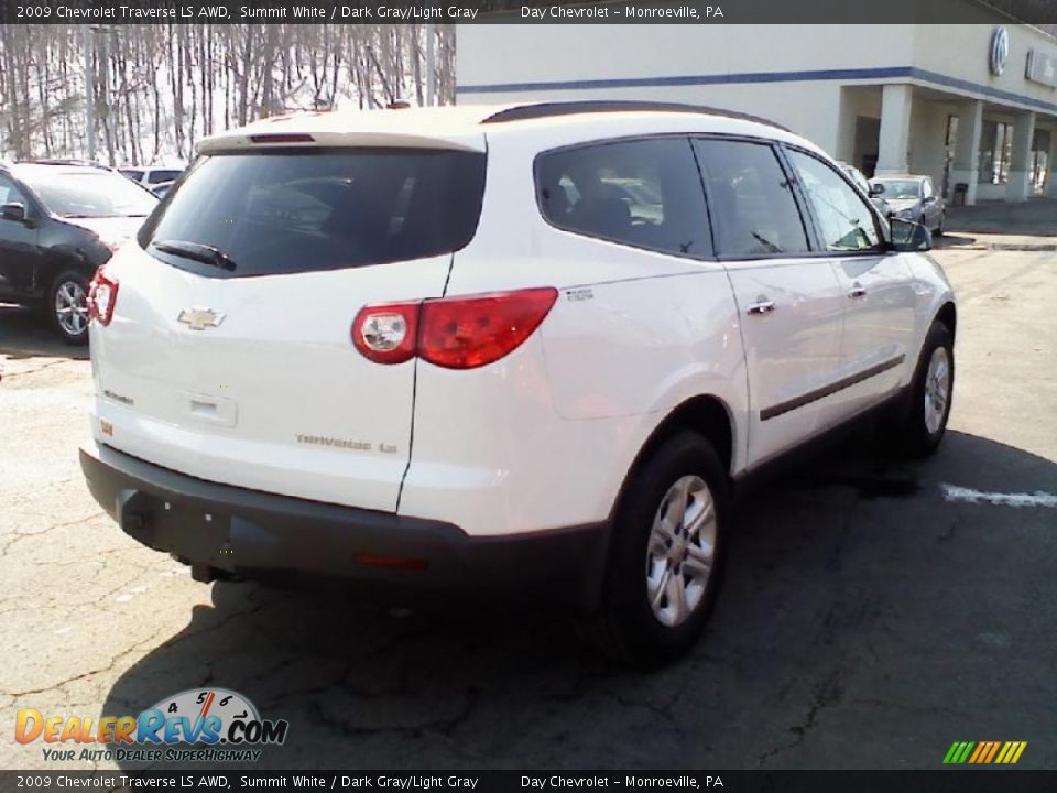 2009 Chevrolet Traverse LS AWD Summit White / Dark Gray/Light Gray Photo #3