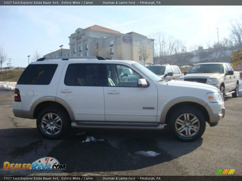 2007 Ford Explorer Eddie Bauer 4x4 Oxford White / Camel Photo #2