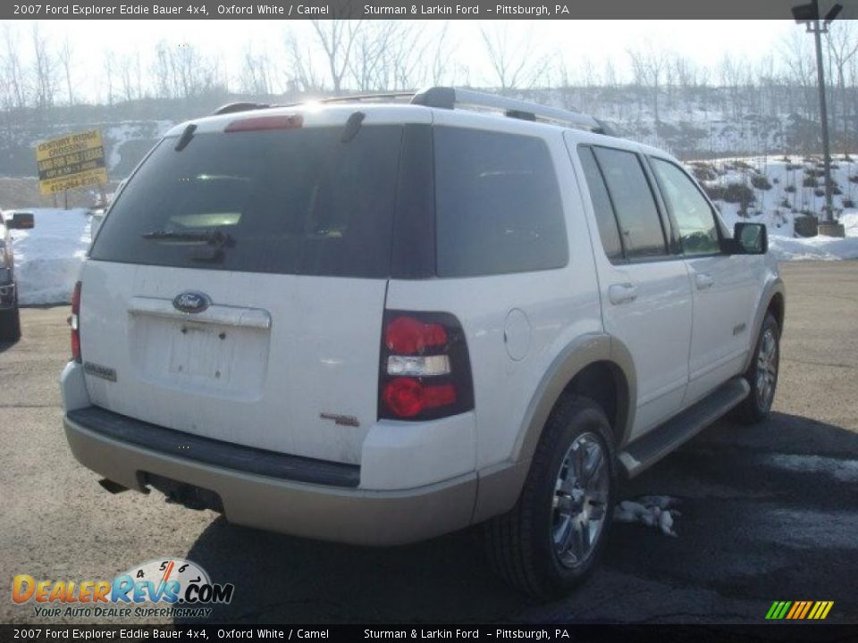 2007 Ford Explorer Eddie Bauer 4x4 Oxford White / Camel Photo #3