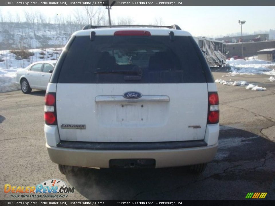 2007 Ford Explorer Eddie Bauer 4x4 Oxford White / Camel Photo #4