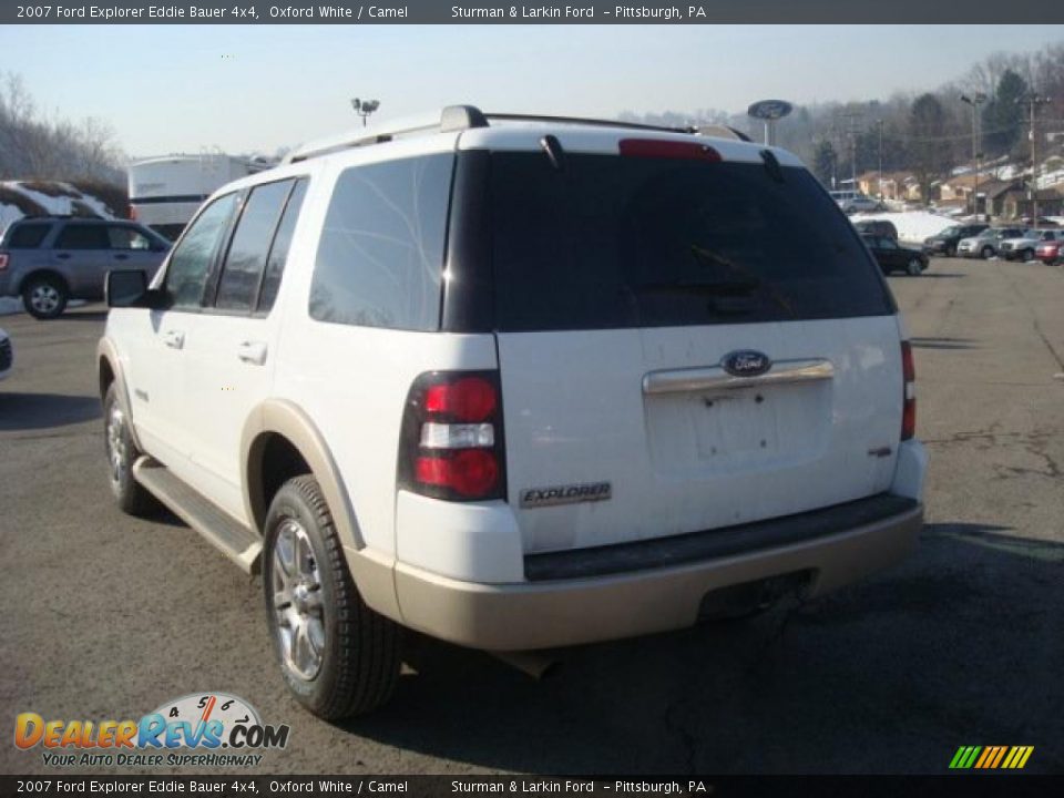 2007 Ford Explorer Eddie Bauer 4x4 Oxford White / Camel Photo #5