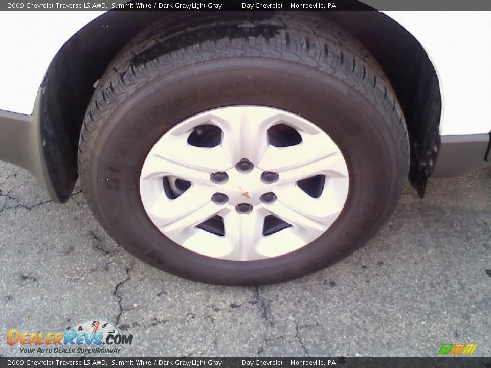 2009 Chevrolet Traverse LS AWD Summit White / Dark Gray/Light Gray Photo #9