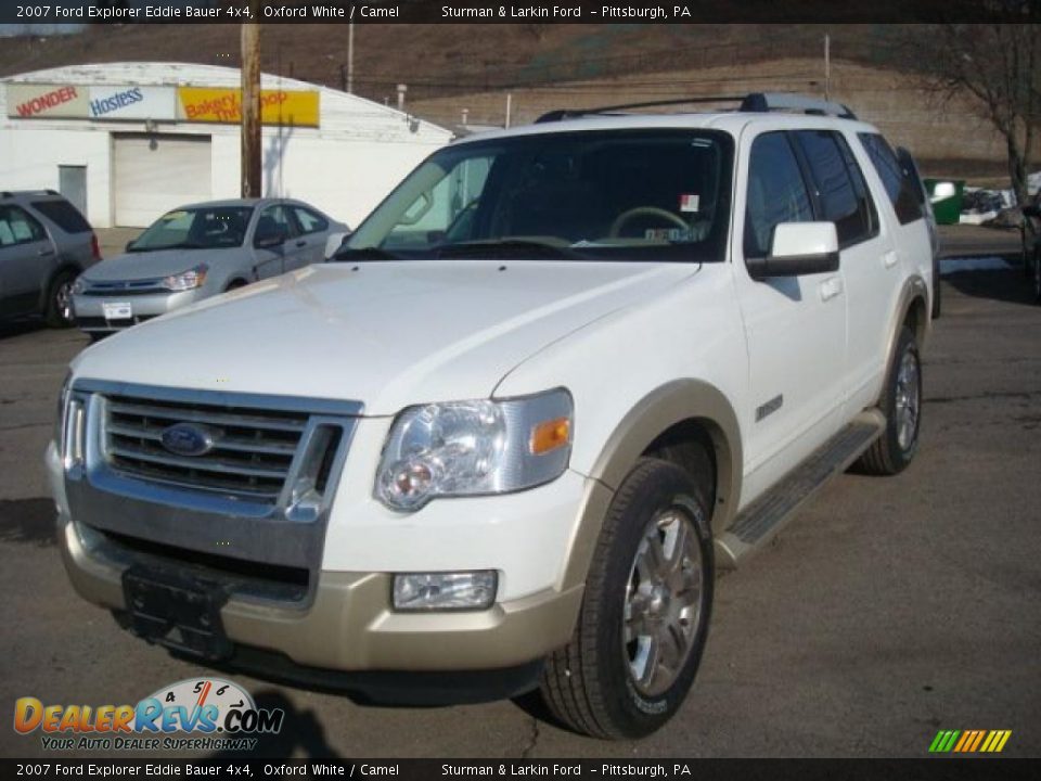 2007 Ford Explorer Eddie Bauer 4x4 Oxford White / Camel Photo #10