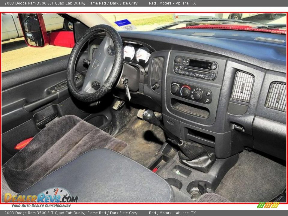 2003 Dodge Ram 3500 SLT Quad Cab Dually Flame Red / Dark Slate Gray Photo #24