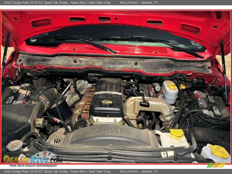 2003 Dodge Ram 3500 SLT Quad Cab Dually Flame Red / Dark Slate Gray Photo #26