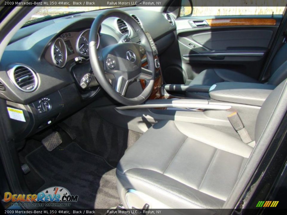2009 Mercedes-Benz ML 350 4Matic Black / Black Photo #10