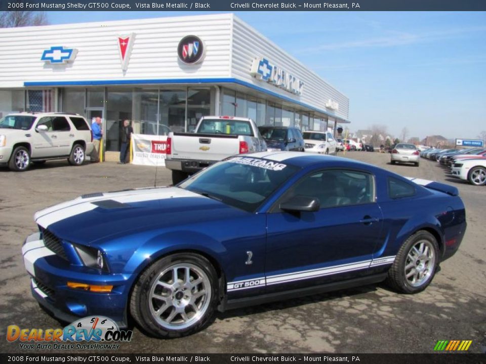 2008 Ford Mustang Shelby GT500 Coupe Vista Blue Metallic / Black Photo #1