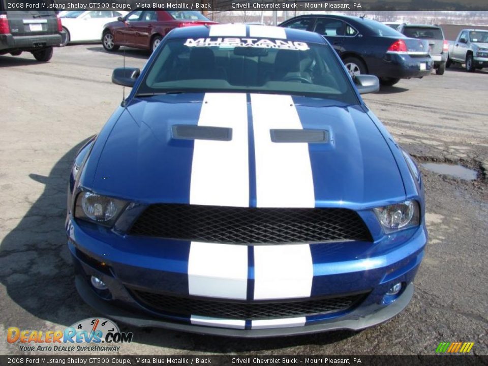 2008 Ford Mustang Shelby GT500 Coupe Vista Blue Metallic / Black Photo #3