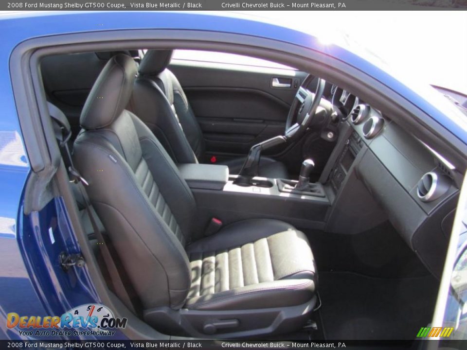 2008 Ford Mustang Shelby GT500 Coupe Vista Blue Metallic / Black Photo #7