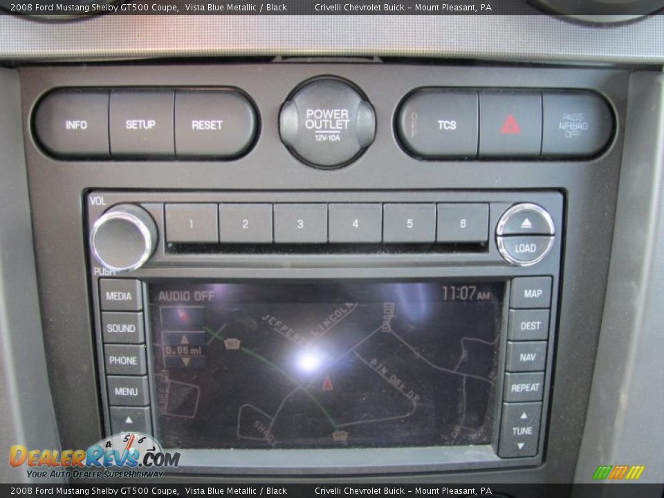 2008 Ford Mustang Shelby GT500 Coupe Vista Blue Metallic / Black Photo #8