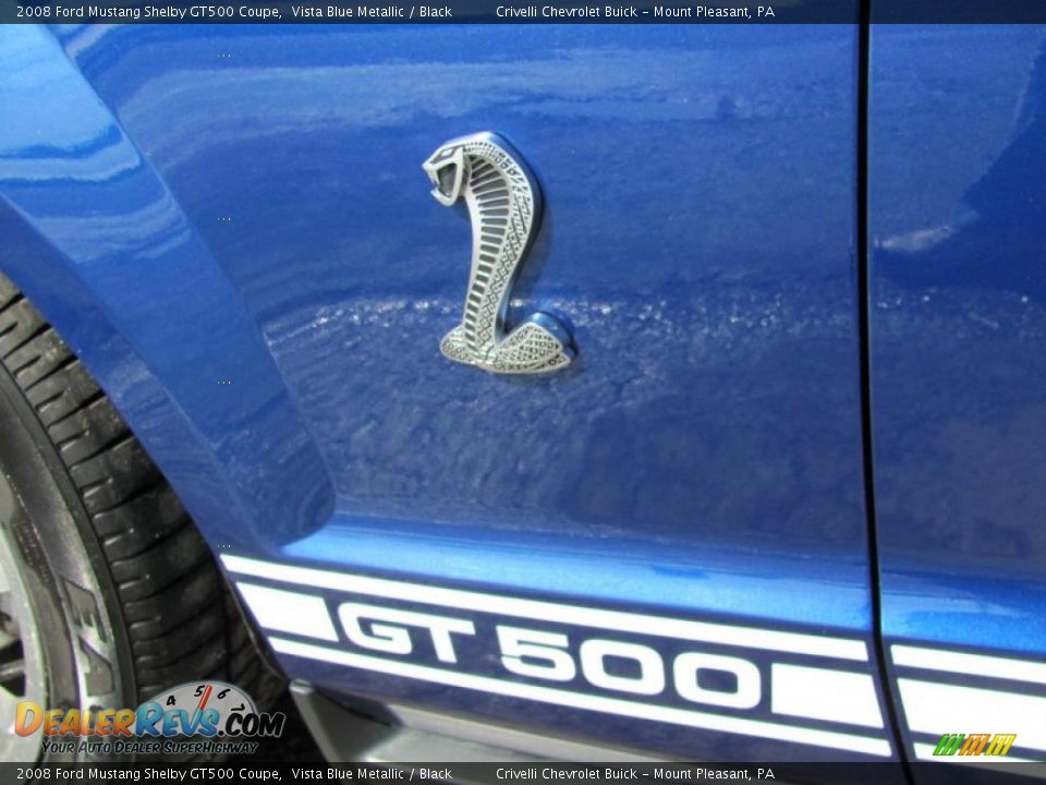 2008 Ford Mustang Shelby GT500 Coupe Vista Blue Metallic / Black Photo #10