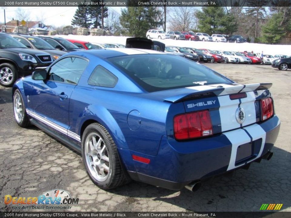 2008 Ford Mustang Shelby GT500 Coupe Vista Blue Metallic / Black Photo #14