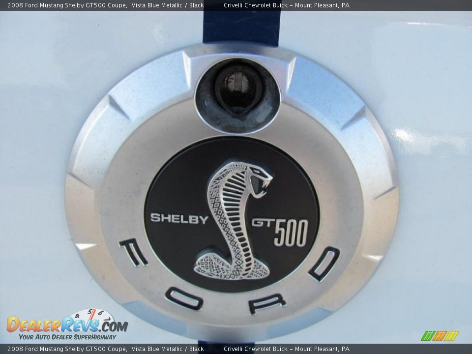 2008 Ford Mustang Shelby GT500 Coupe Vista Blue Metallic / Black Photo #16