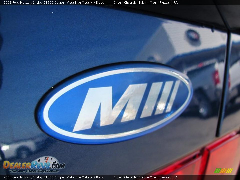 2008 Ford Mustang Shelby GT500 Coupe Vista Blue Metallic / Black Photo #18