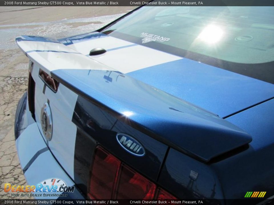 2008 Ford Mustang Shelby GT500 Coupe Vista Blue Metallic / Black Photo #19