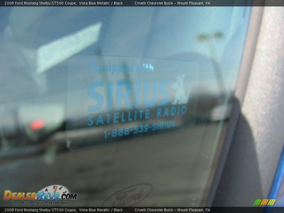 2008 Ford Mustang Shelby GT500 Coupe Vista Blue Metallic / Black Photo #20