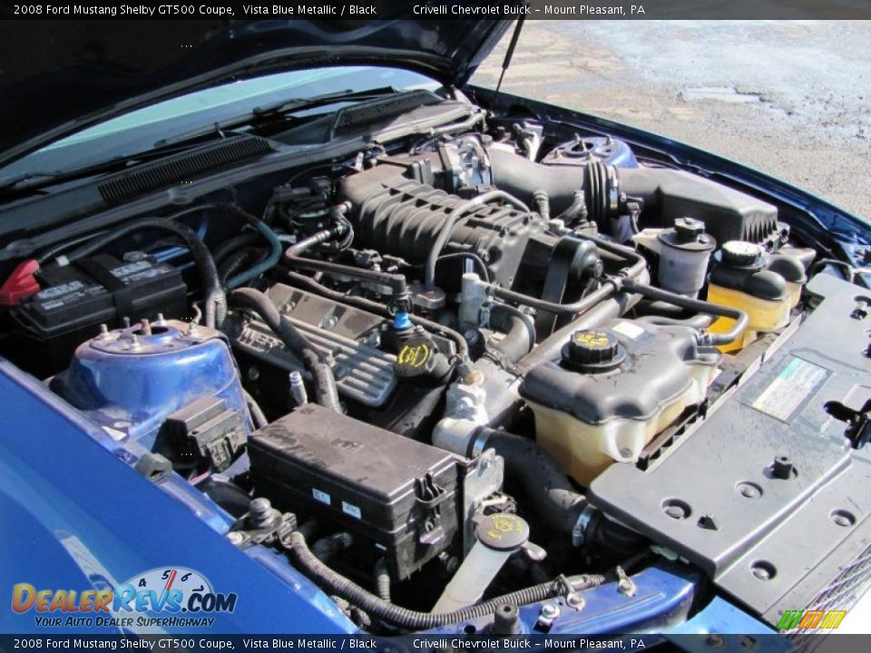 2008 Ford Mustang Shelby GT500 Coupe Vista Blue Metallic / Black Photo #21