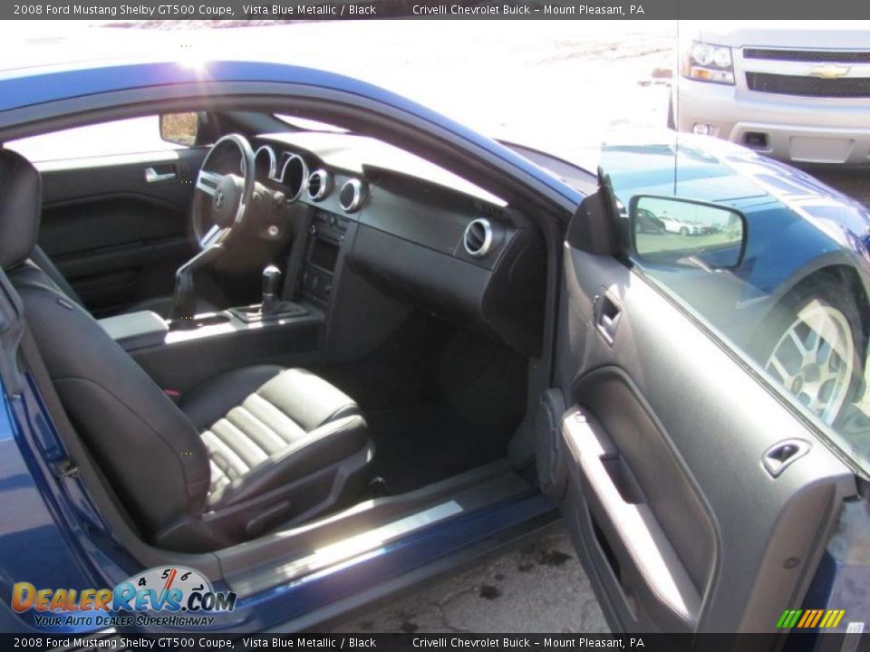 2008 Ford Mustang Shelby GT500 Coupe Vista Blue Metallic / Black Photo #27