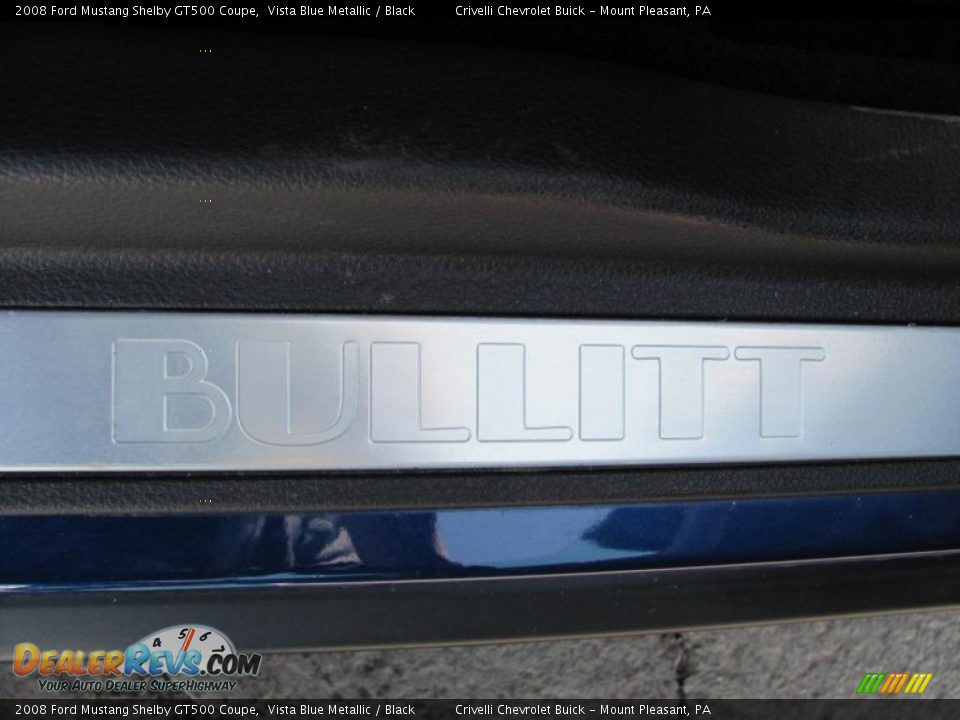 2008 Ford Mustang Shelby GT500 Coupe Vista Blue Metallic / Black Photo #28