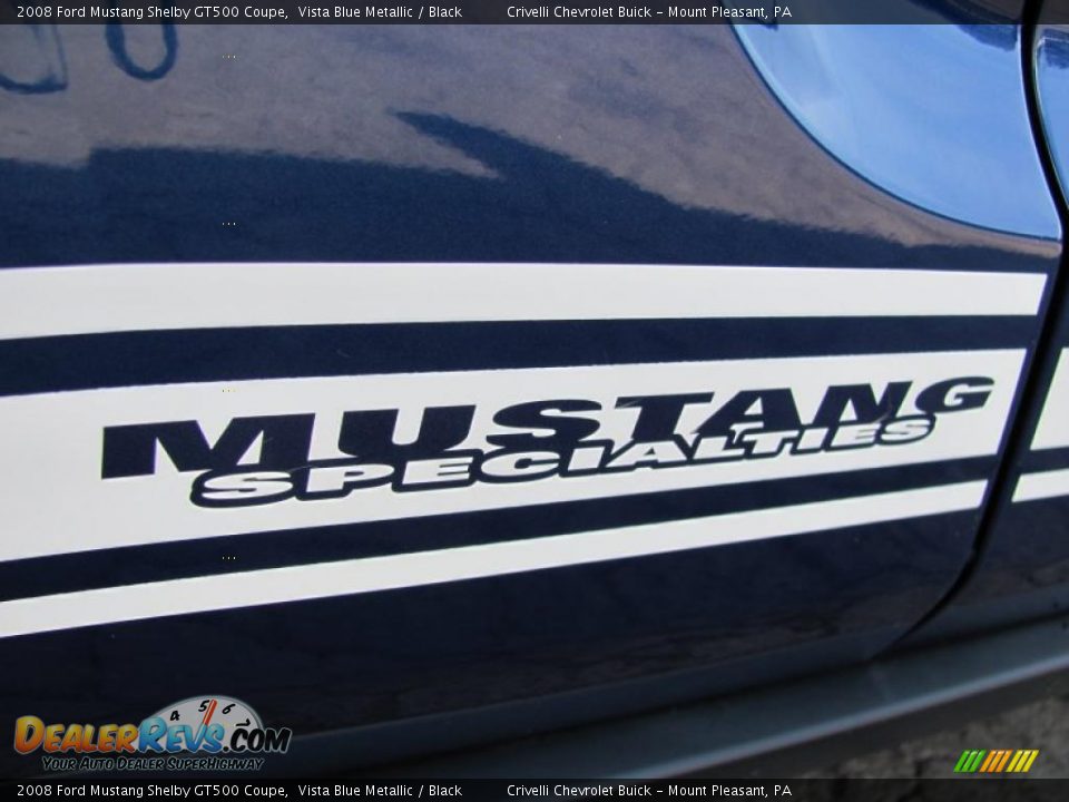 2008 Ford Mustang Shelby GT500 Coupe Vista Blue Metallic / Black Photo #29